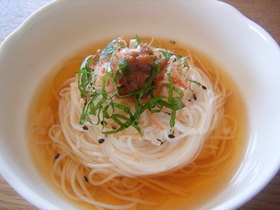 あっさり★梅そうめん